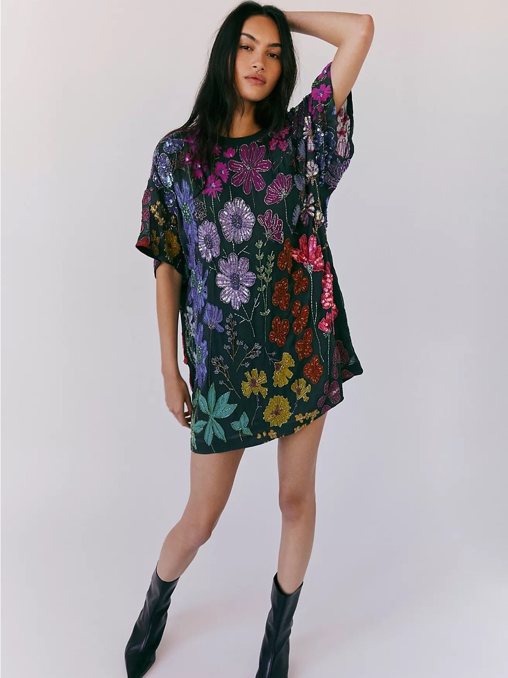 Free People Jewel Mini Dress in Twighlight